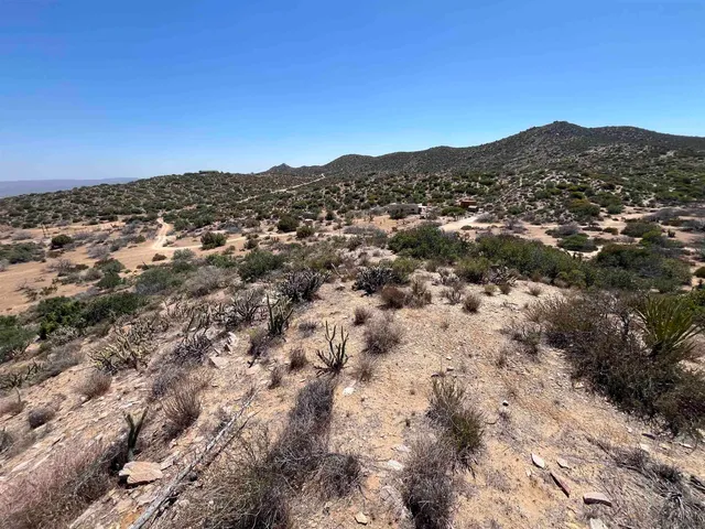a view of a ocean with a mountain