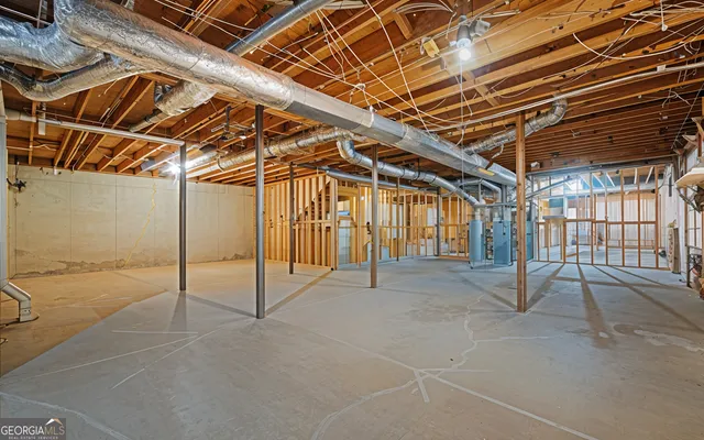 a view of a lake with a city