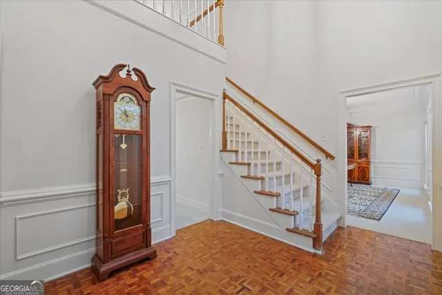 a view of a livingroom with furniture and a window