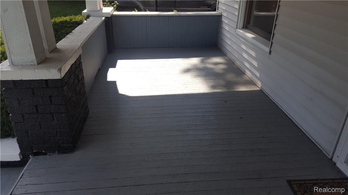 Covered porch west side.