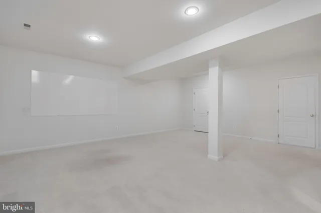 a view of a brick buildings from a balcony