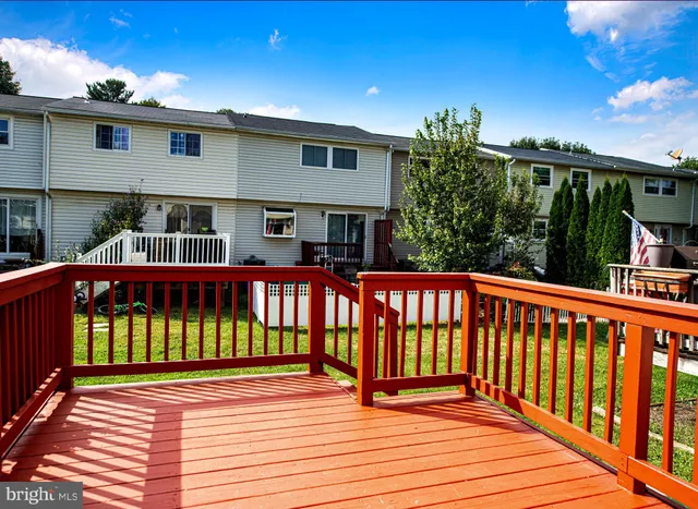 a view of a wooden deck