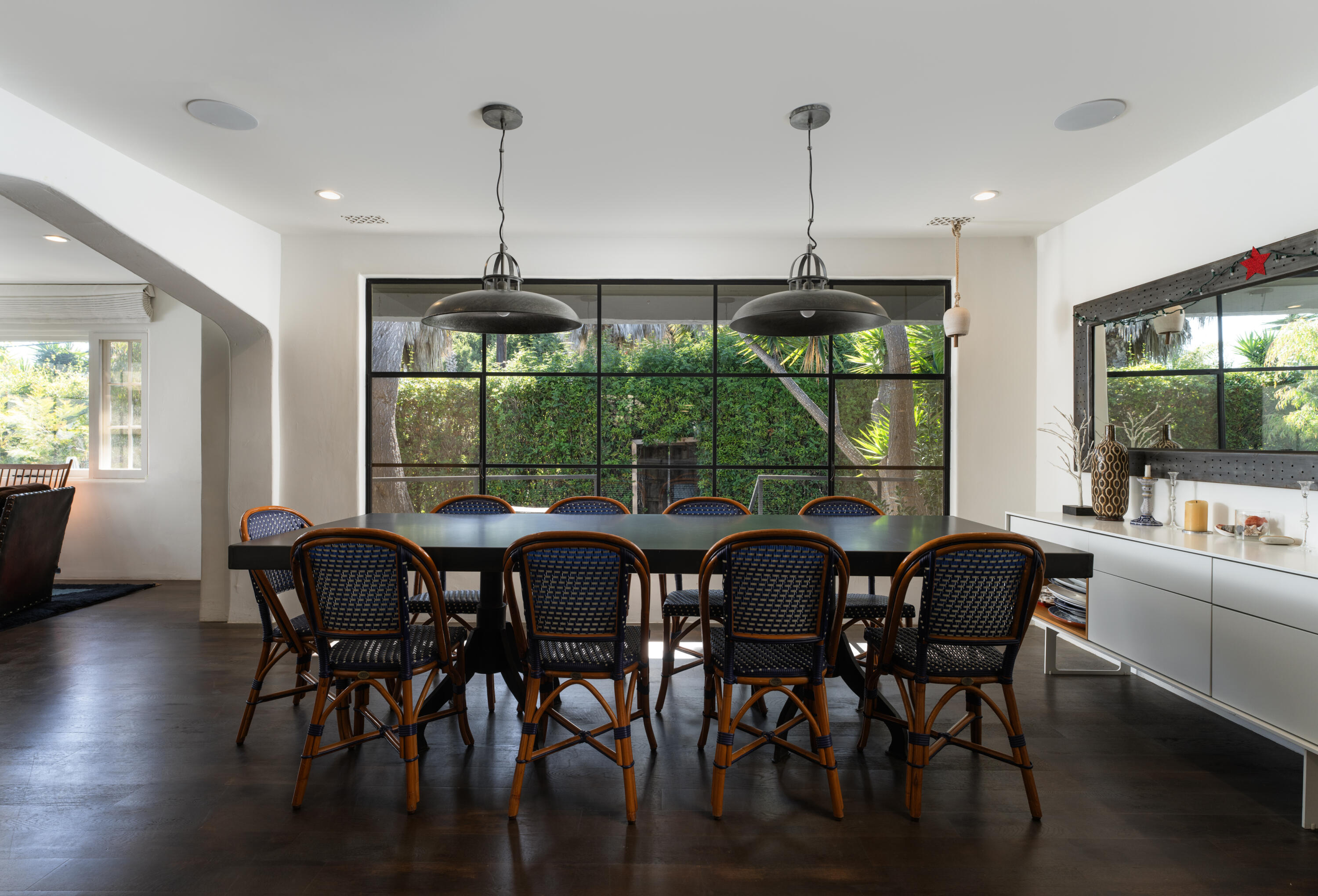 1365 Virginia Road Montecito, CA 93108 - Photo 11 of 38 a view of a dining room with furniture window and wooden floor