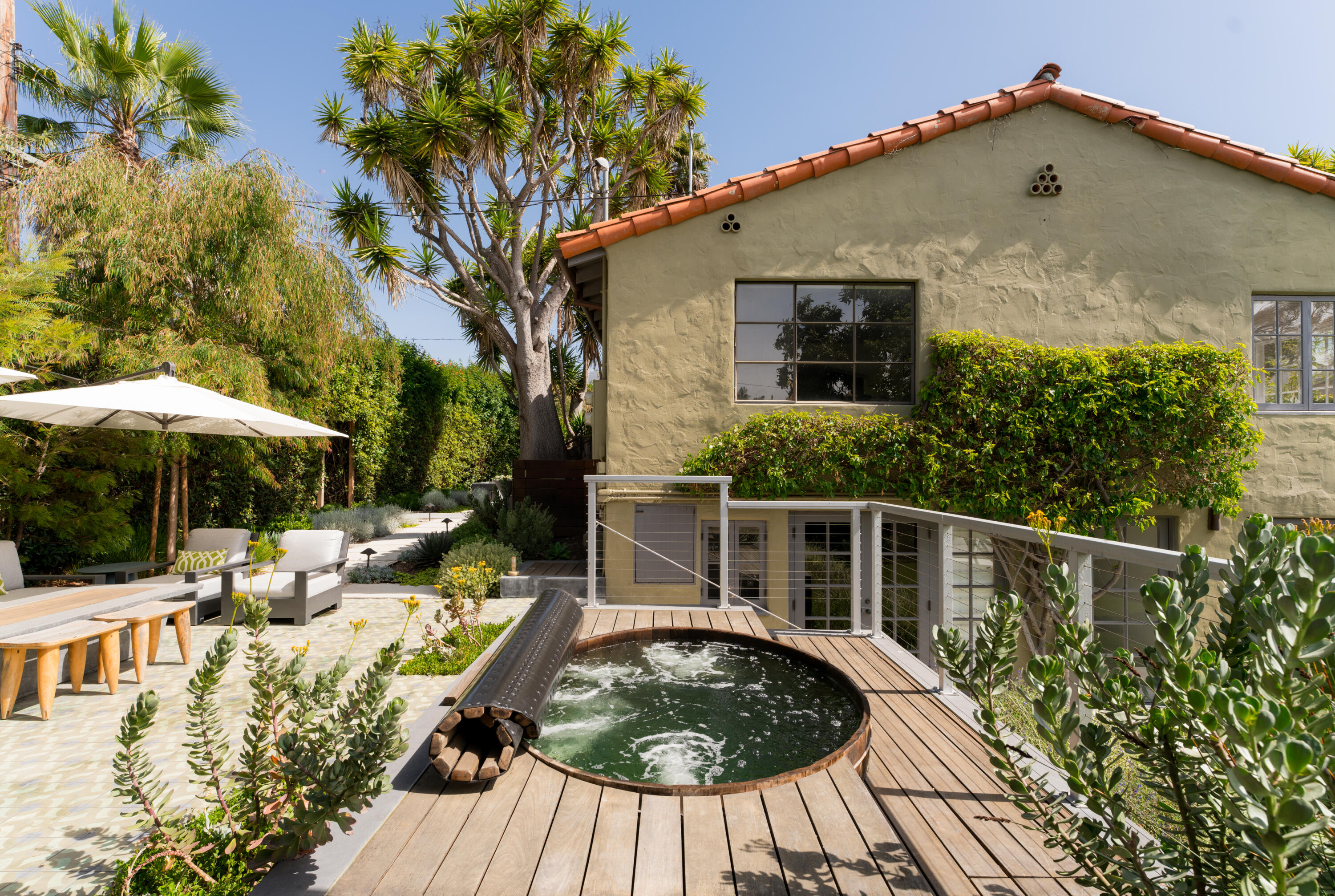 1365 Virginia Road Montecito, CA 93108 - Photo 33 of 38 a terrace with outdoor seating and trees