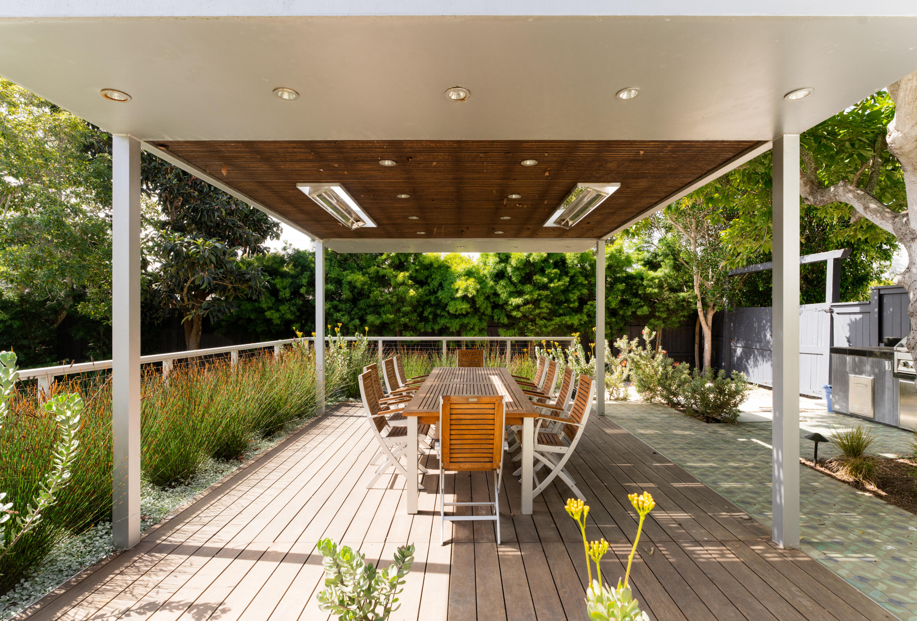 1365 Virginia Road Montecito, CA 93108 - Photo 9 of 38 a view of balcony with chairs and wooden floor