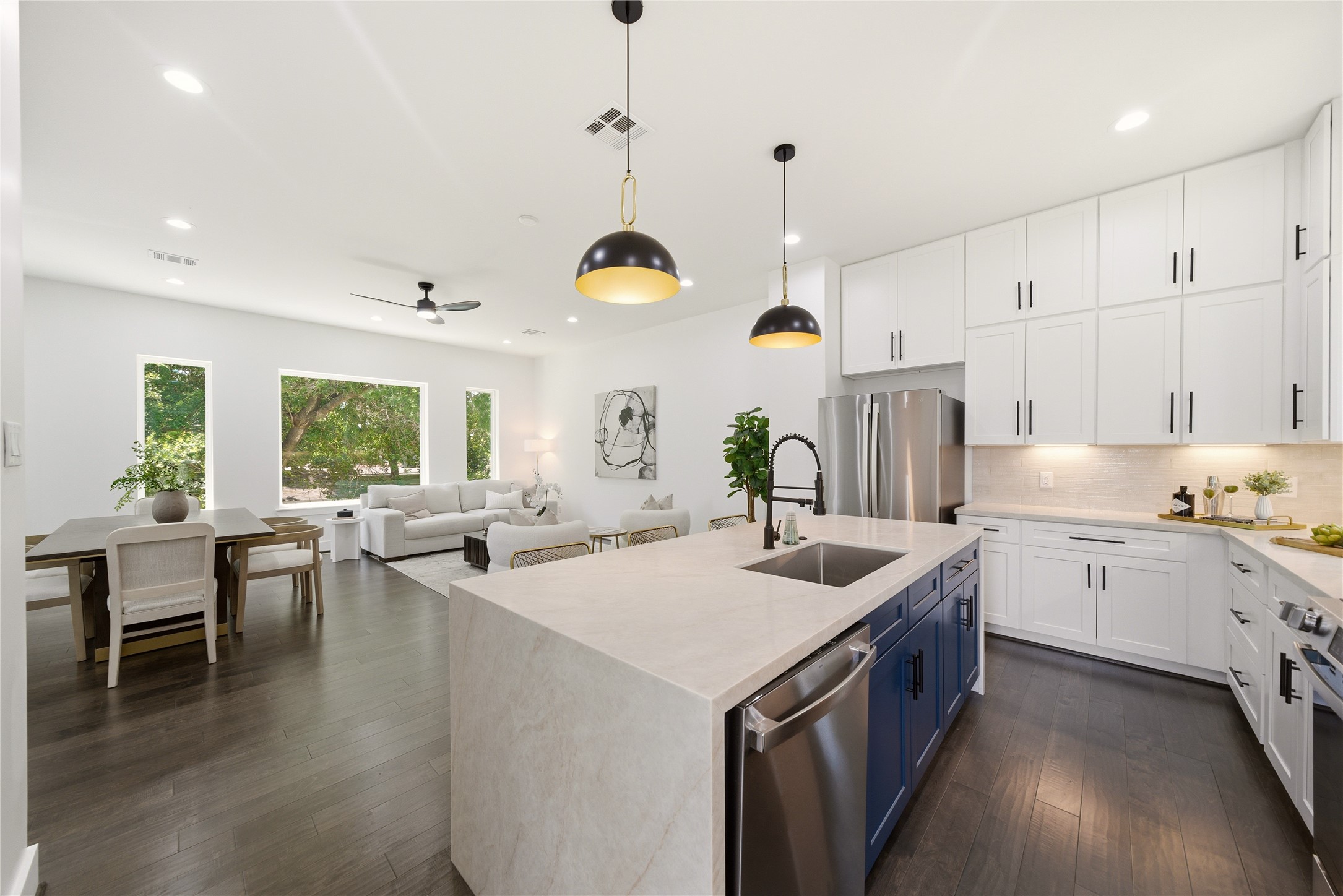 5024 Winnetka Street, Unit A Houston, TX 77021 - Photo 1 of 19 A beautifully designed modern kitchen with stunning accent fixtures. Natural light and trees that make you feel close to nature.
