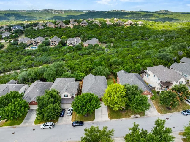 an aerial view of multiple house