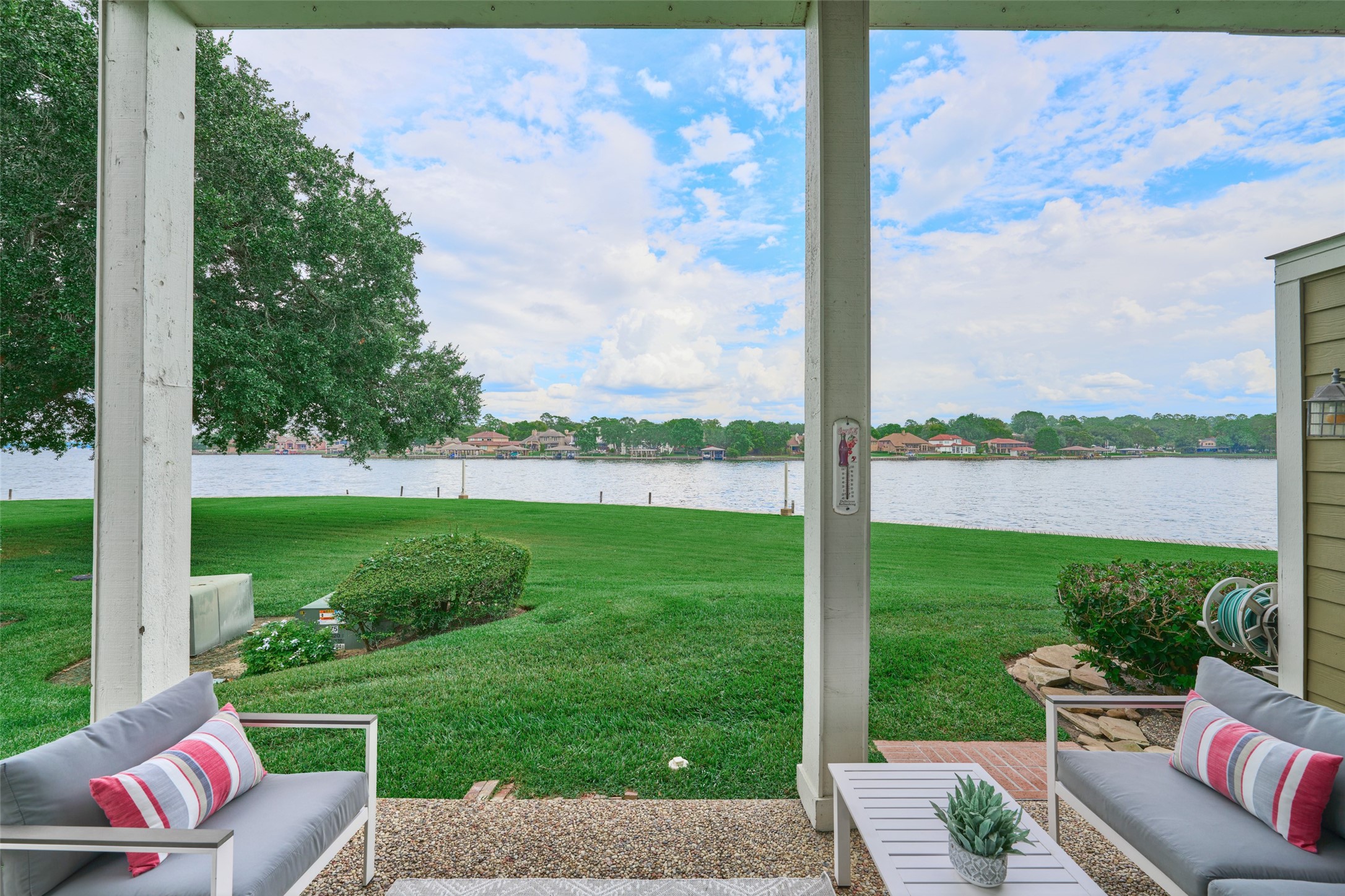 73 April Point Drive South Montgomery, TX 77356 - Photo 3 of 42 Enjoy open water views from your covered patio.