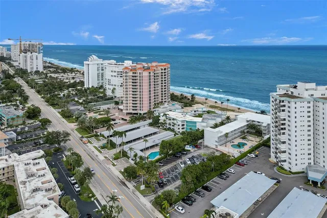 a view of a city with an ocean view