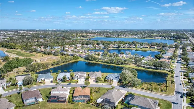 an aerial view of multiple house
