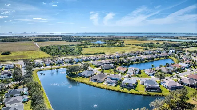a view of a city with an ocean