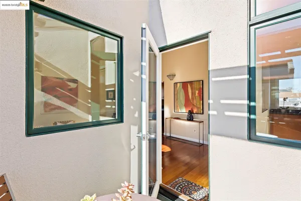 a view of a balcony