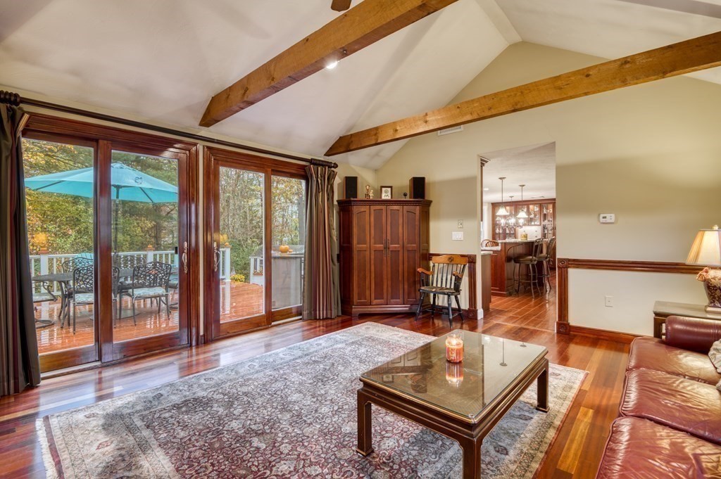 20 Clark Circle Hanover, MA 02339 - Photo 6 of 35 a living room with furniture a rug and a floor to ceiling window