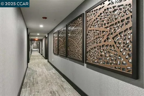 a view of hallway with stairs