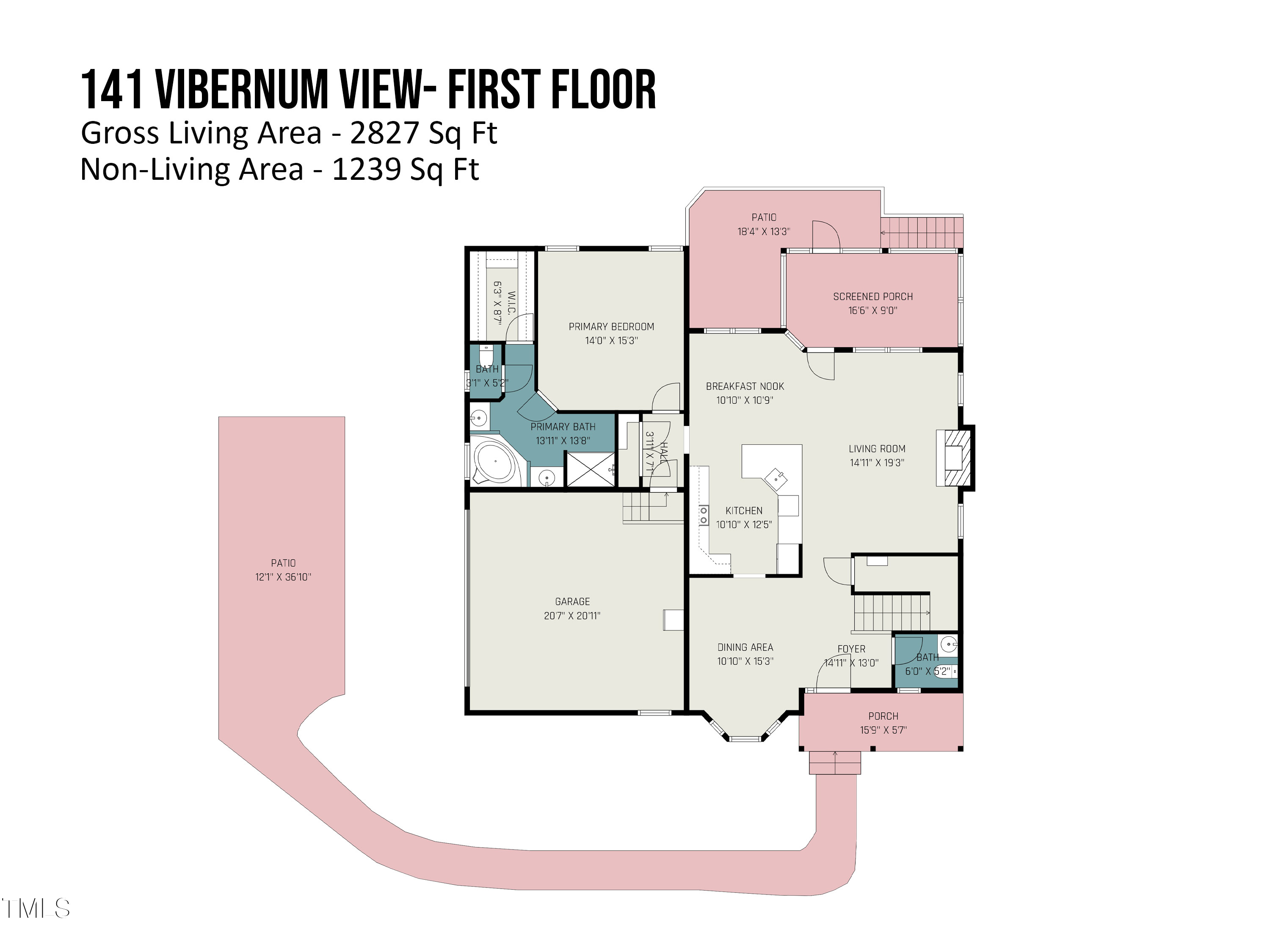 141 Vibernum View Four Oaks, NC 27524 - Photo 16 of 18 a picture of a floor plan