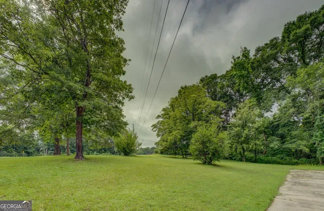 a view of a green yard