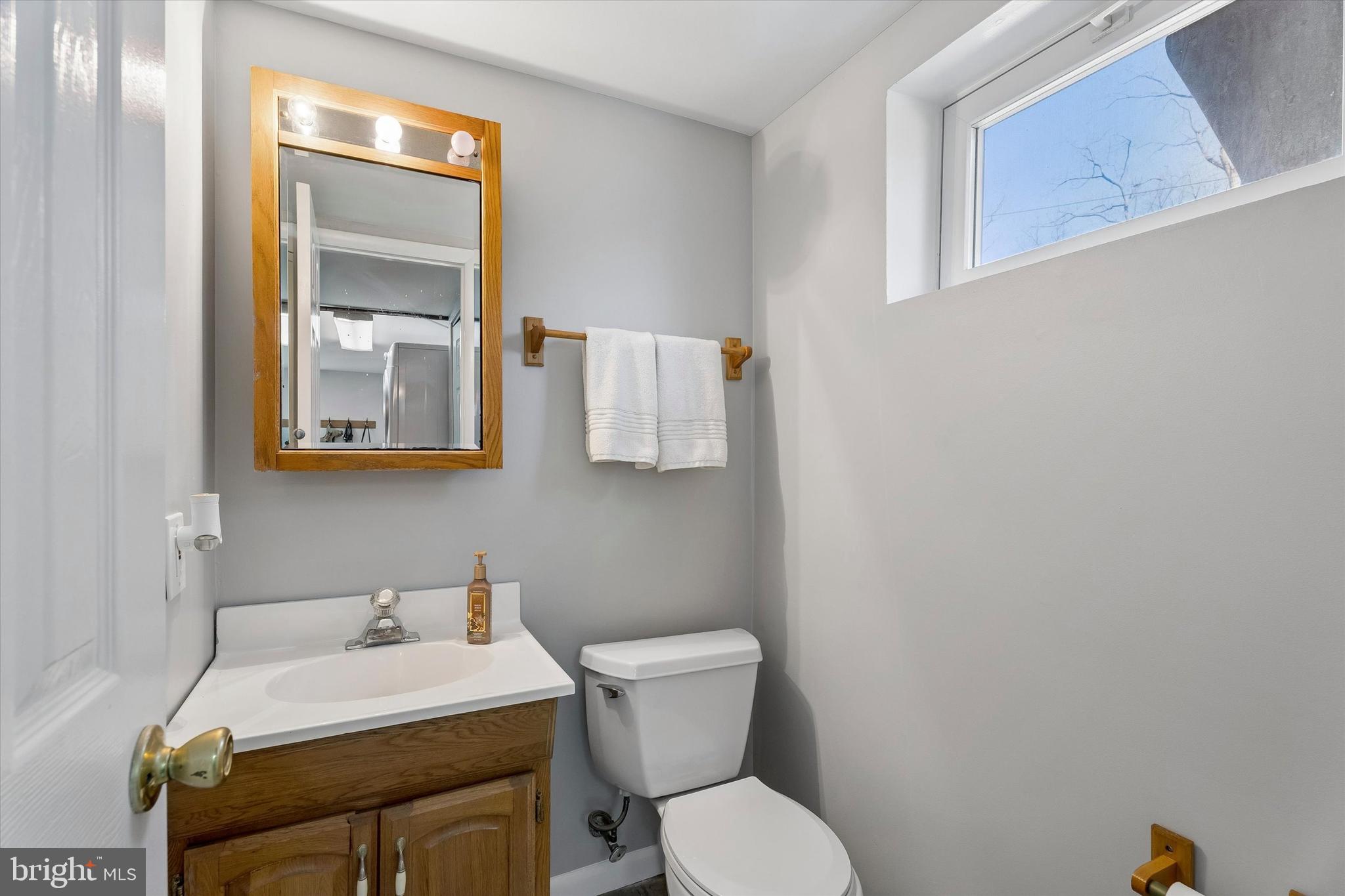 249 Gleaves Road Springfield, PA 19064 - Photo 20 of 34 a bathroom with a toilet a sink and mirror