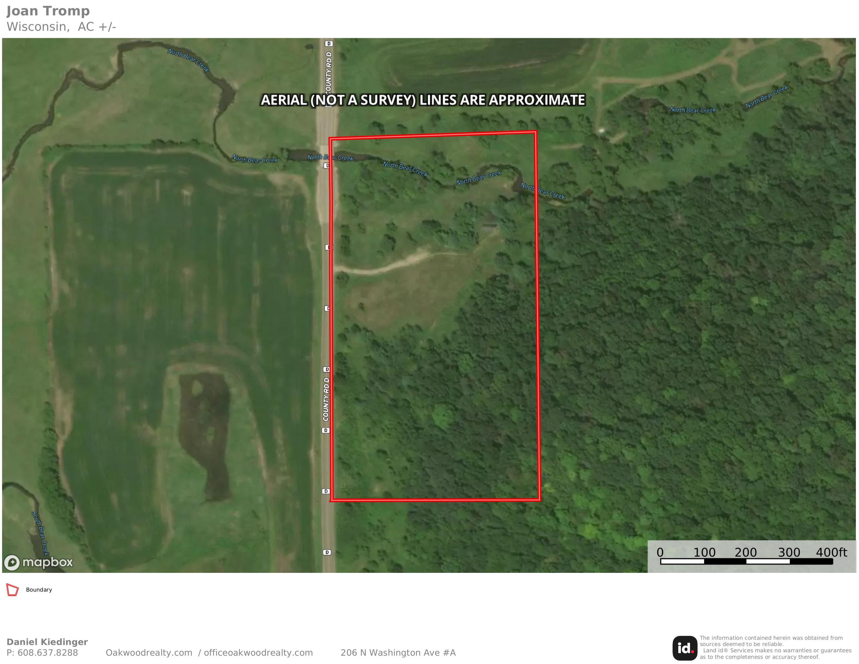 E12950 County Rd D Stark, WI 54639 - Photo 36 of 36 Aerial (Not a Survey) Lines Are Approxim