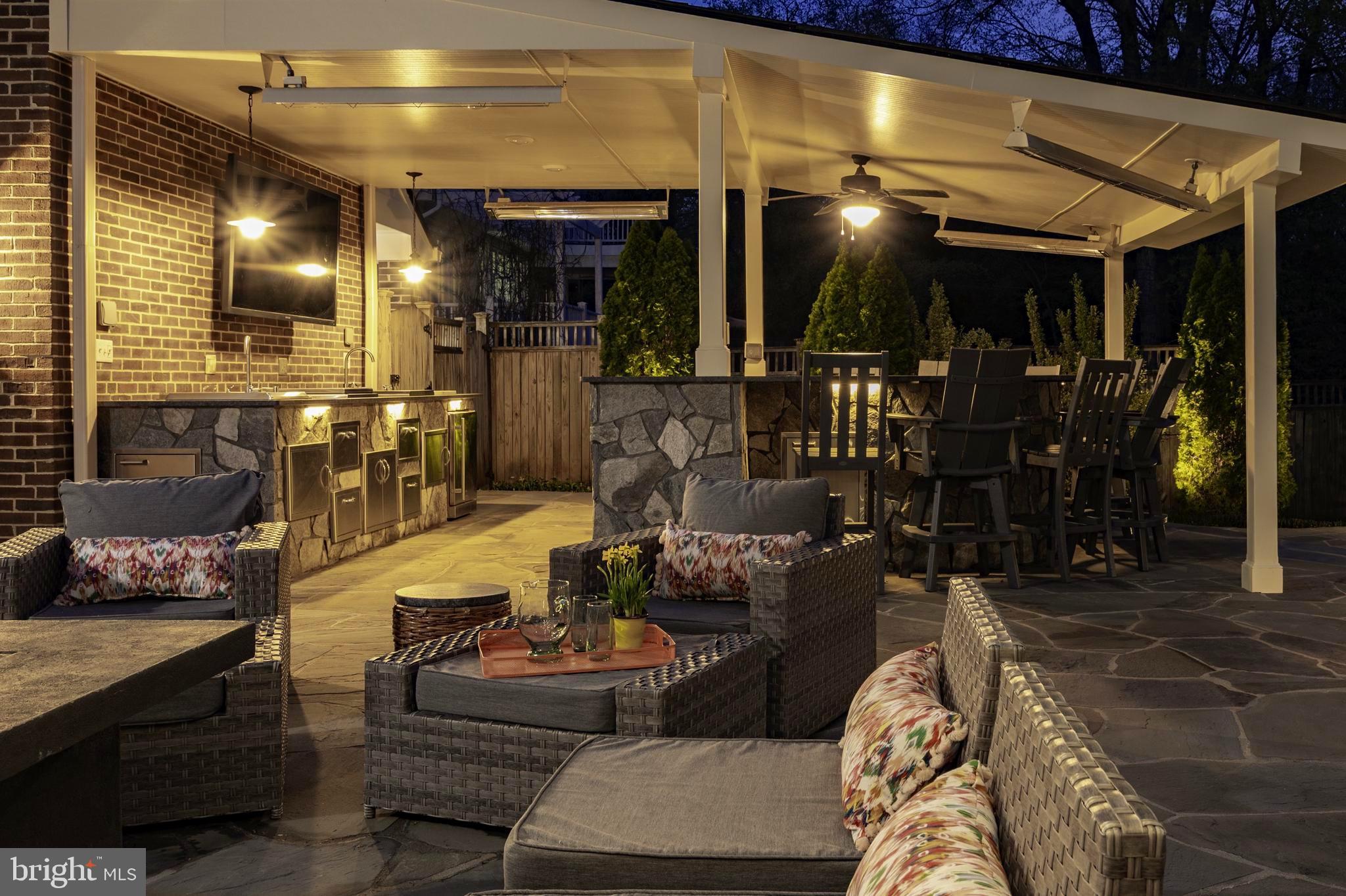 902 Emerald Drive Alexandria, VA 22308 - Photo 54 of 97 Fabulous Outdoor Area and Covered Kitchen