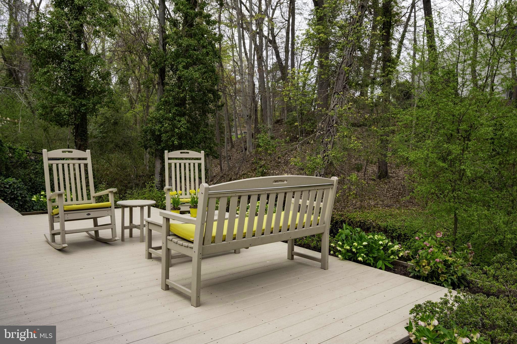 902 Emerald Drive Alexandria, VA 22308 - Photo 78 of 97 a view of a patio with two chairs and a table