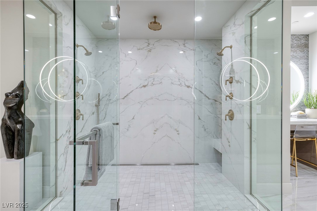 523 Overlook Rim Drive Henderson, NV 89012 - Photo 13 of 50 Primary Bathroom Showing in Residence 3 Model Home