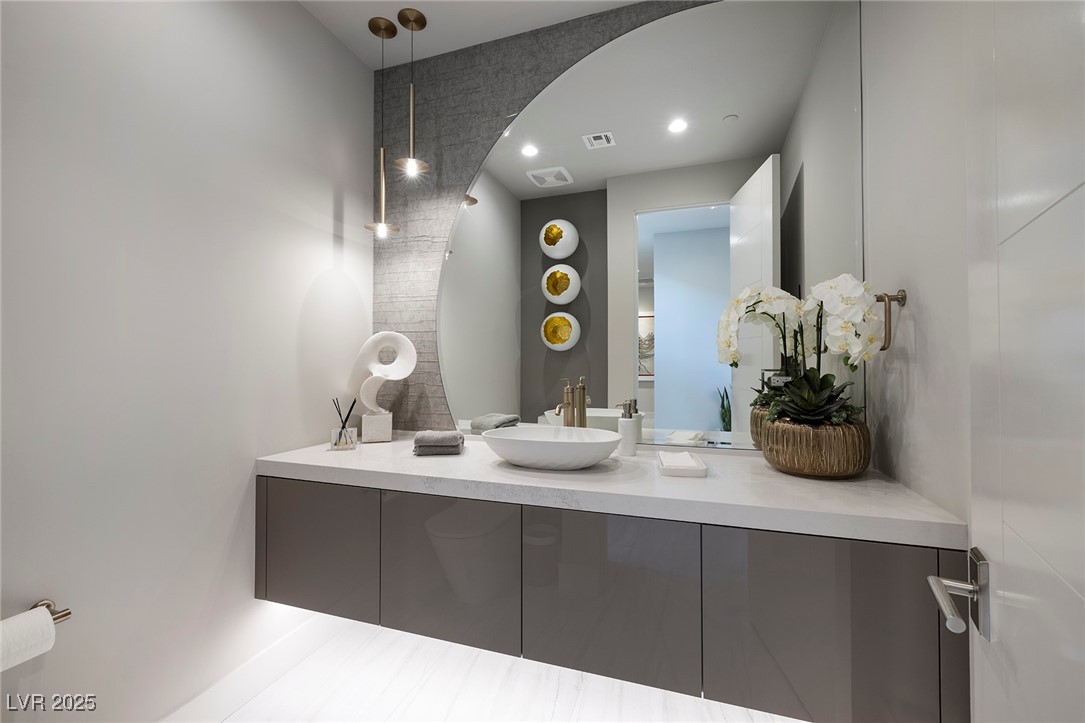 523 Overlook Rim Drive Henderson, NV 89012 - Photo 17 of 50 Powder Bath in Residence 3 Model Home