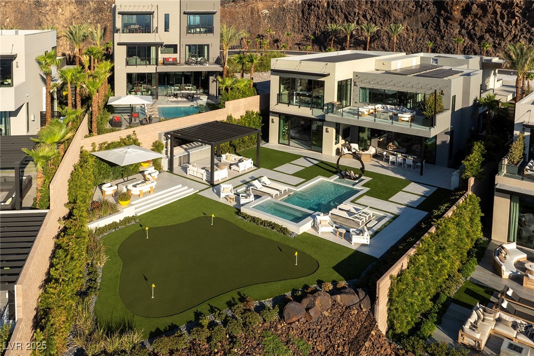 523 Overlook Rim Drive Henderson, NV 89012 - Photo 42 of 50 Aerial View of Rear of Residence 3 Model Home