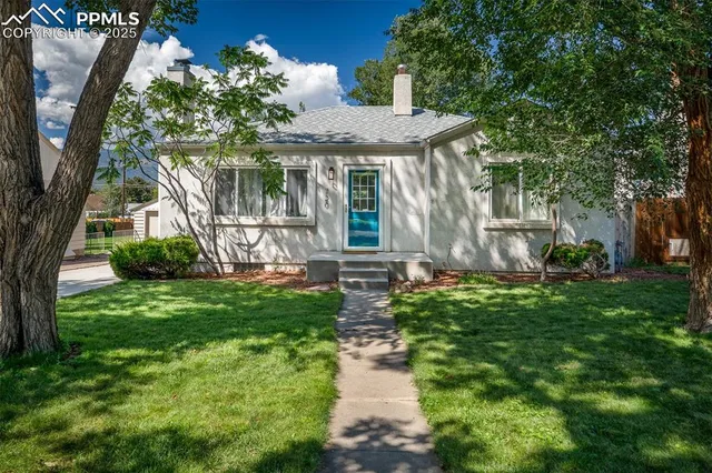 a view of a house with garden