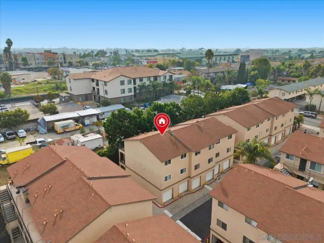 an aerial view of multiple house