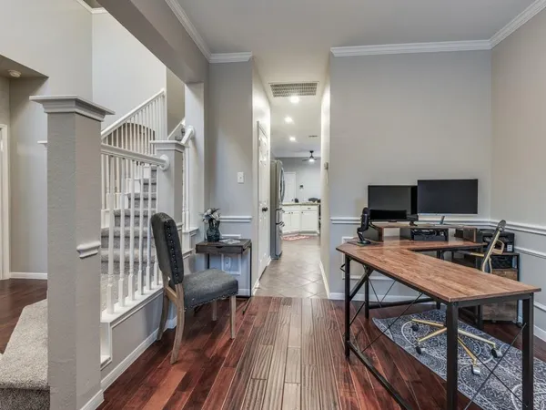 a kitchen with kitchen island granite countertop lots of counter top space and appliances