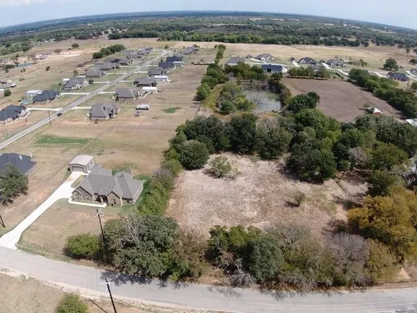 an aerial view of a houses