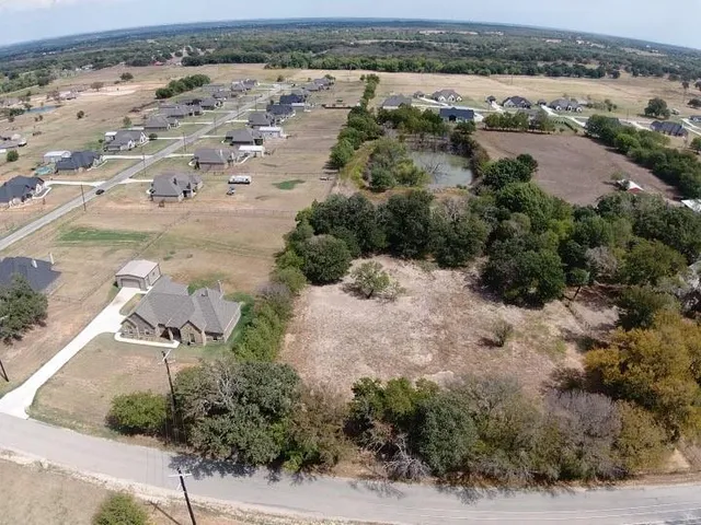 an aerial view of a houses
