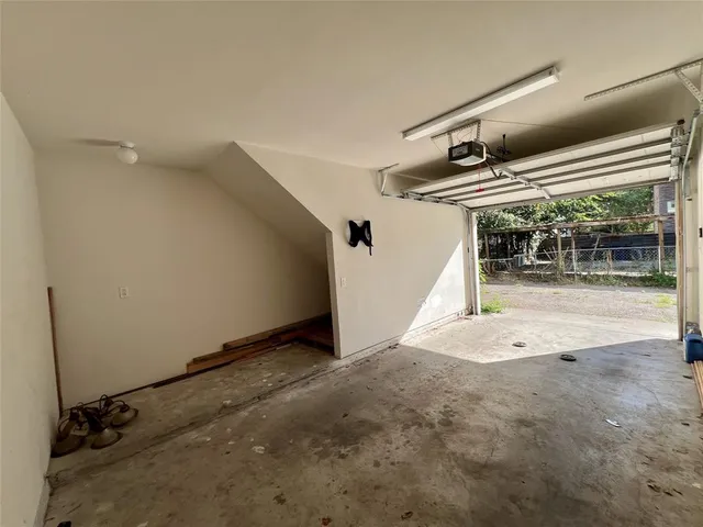 a view of a garage