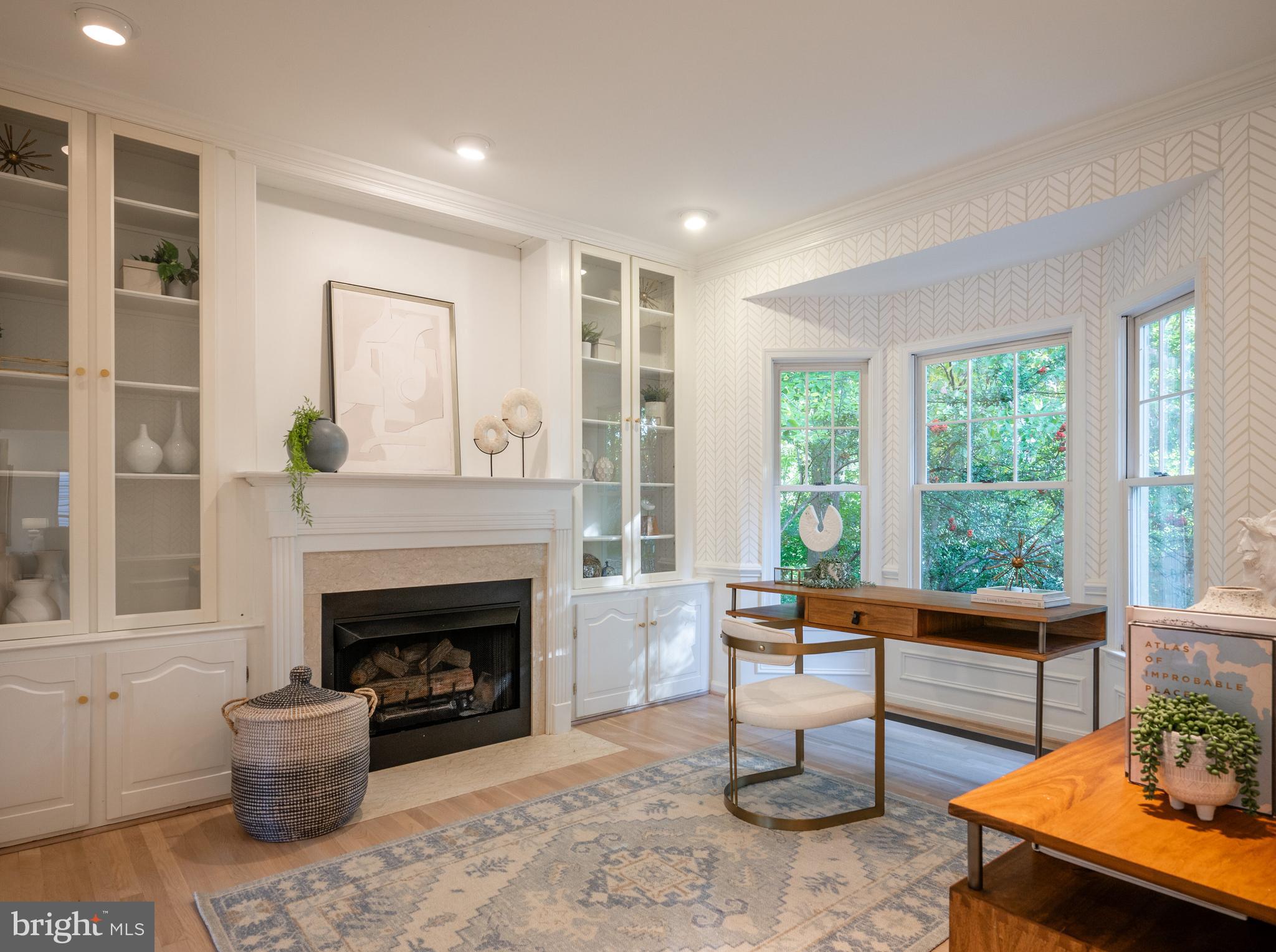 8701 Middleford Drive Springfield, VA 22153 - Photo 18 of 55 Gas fireplace and custom built-ins