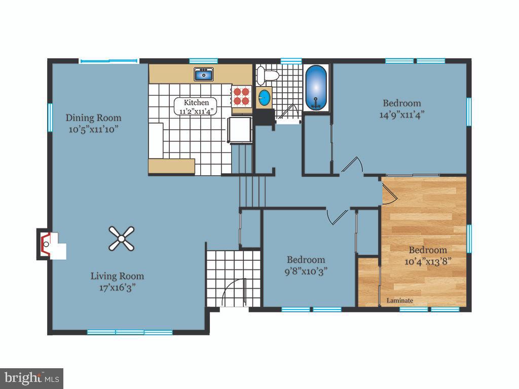 7905 Hatteras Lane Springfield, VA 22151 - Photo 35 of 36 Main & Upper Level Floor Plan