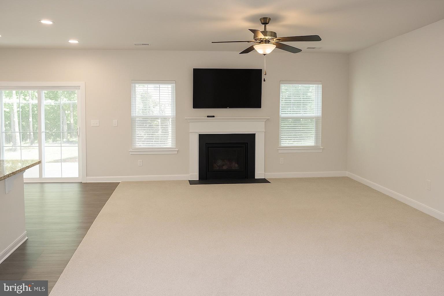 36884 Red Cedar Loop Ocean View, DE 19970 - Photo 10 of 50 an empty room with windows fireplace and a flat screen tv