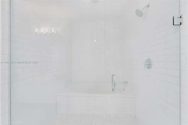 a close view of a bathtub in bathroom