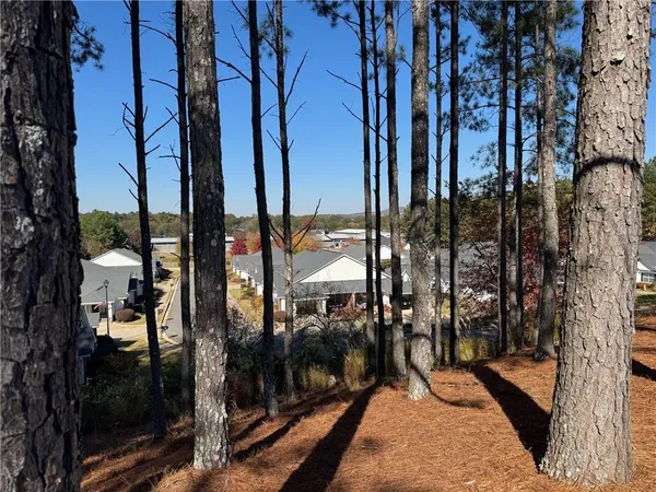 a view of a balcony with an outdoor space