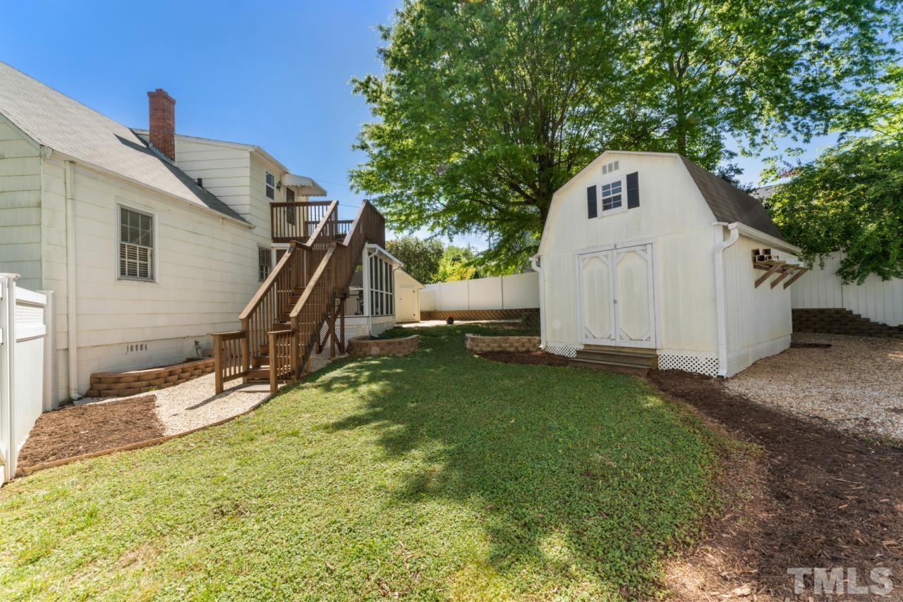 1955 Bernard Street Raleigh, NC 27608 - Photo 38 of 42 a view of backyard with tub and stairs