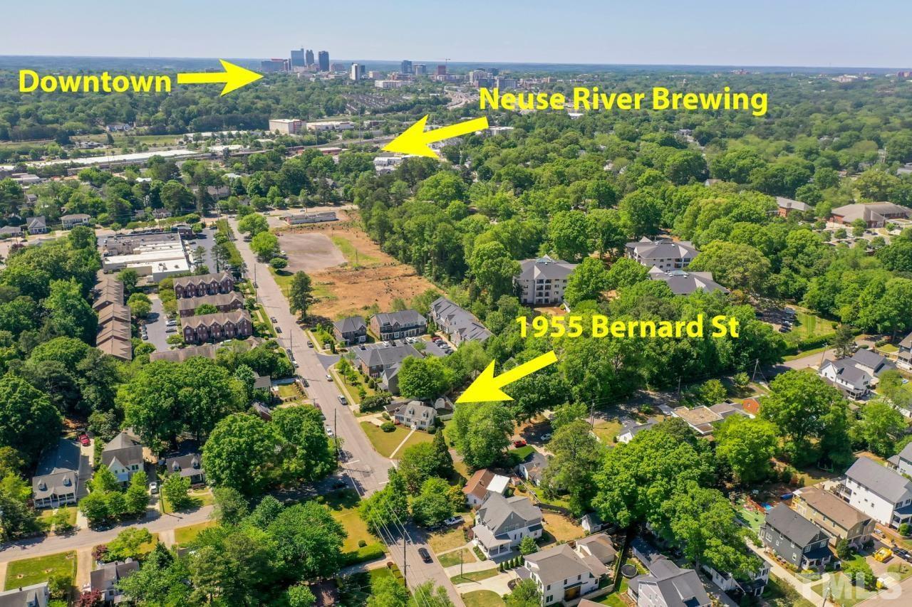 1955 Bernard Street Raleigh, NC 27608 - Photo 41 of 42 an aerial view of a house with a garden