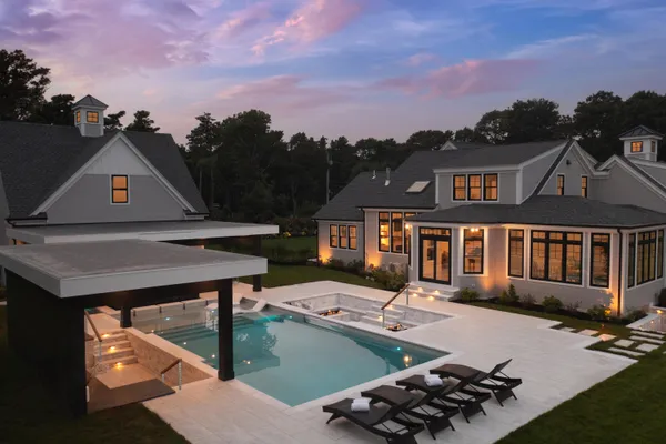 a view of a house with a patio