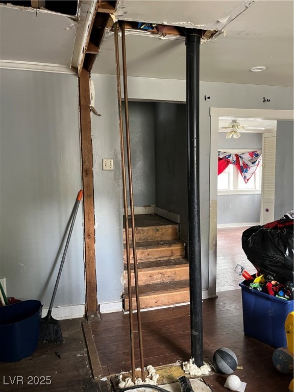 623 Murry Street Ely, NV 89301 - Photo 4 of 6 Stairway with hardwood / wood-style floors and baseboards