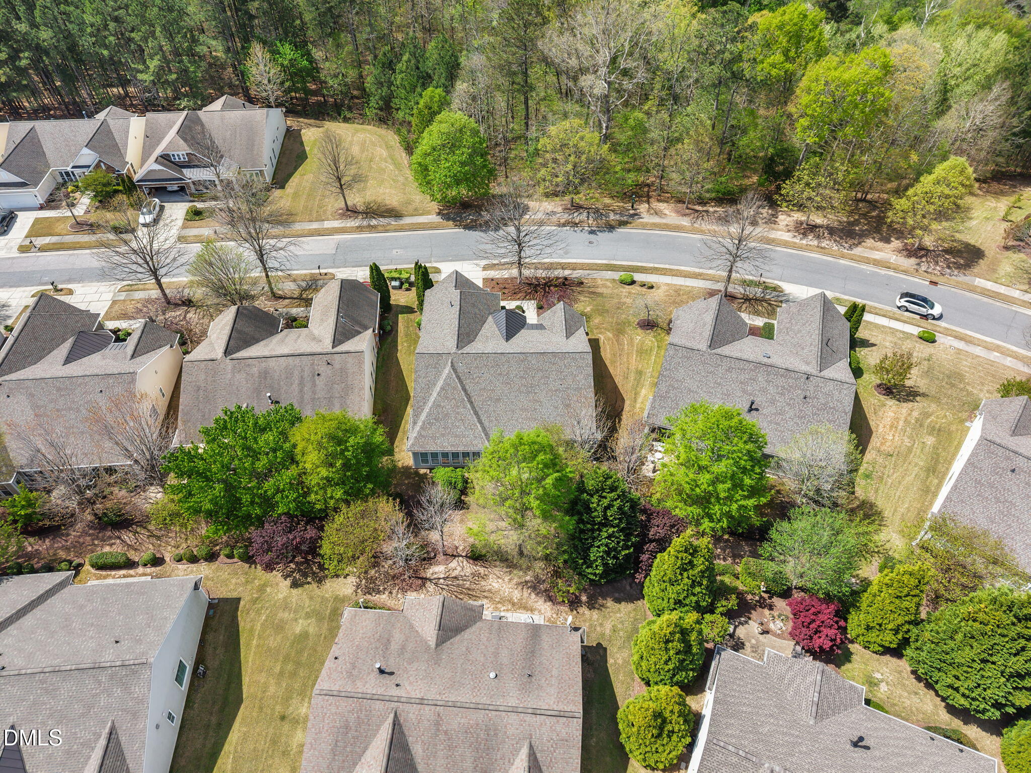 268 Beckingham Loop Cary, NC 27519 - Photo 30 of 36 an aerial view of a house with outdoor space and a garden