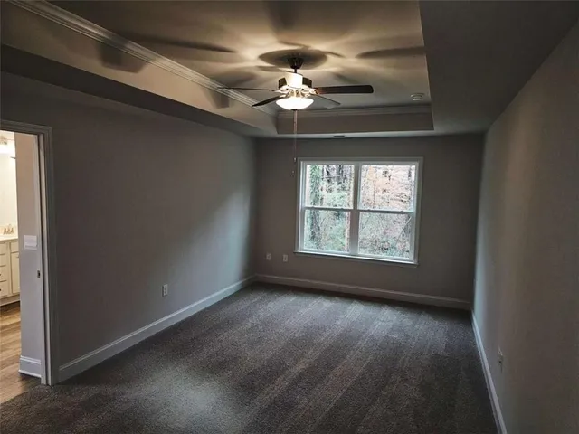 a view of a chandelier in a room