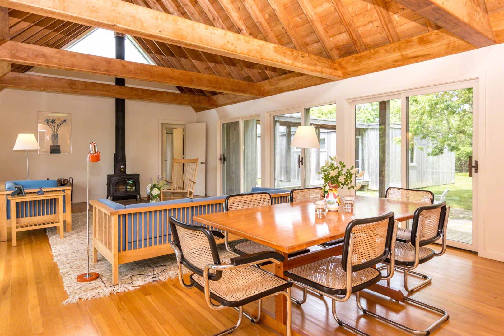 7 Black Point Road Chilmark, MA 02535 - Photo 11 of 44 a dining room with furniture and large windows