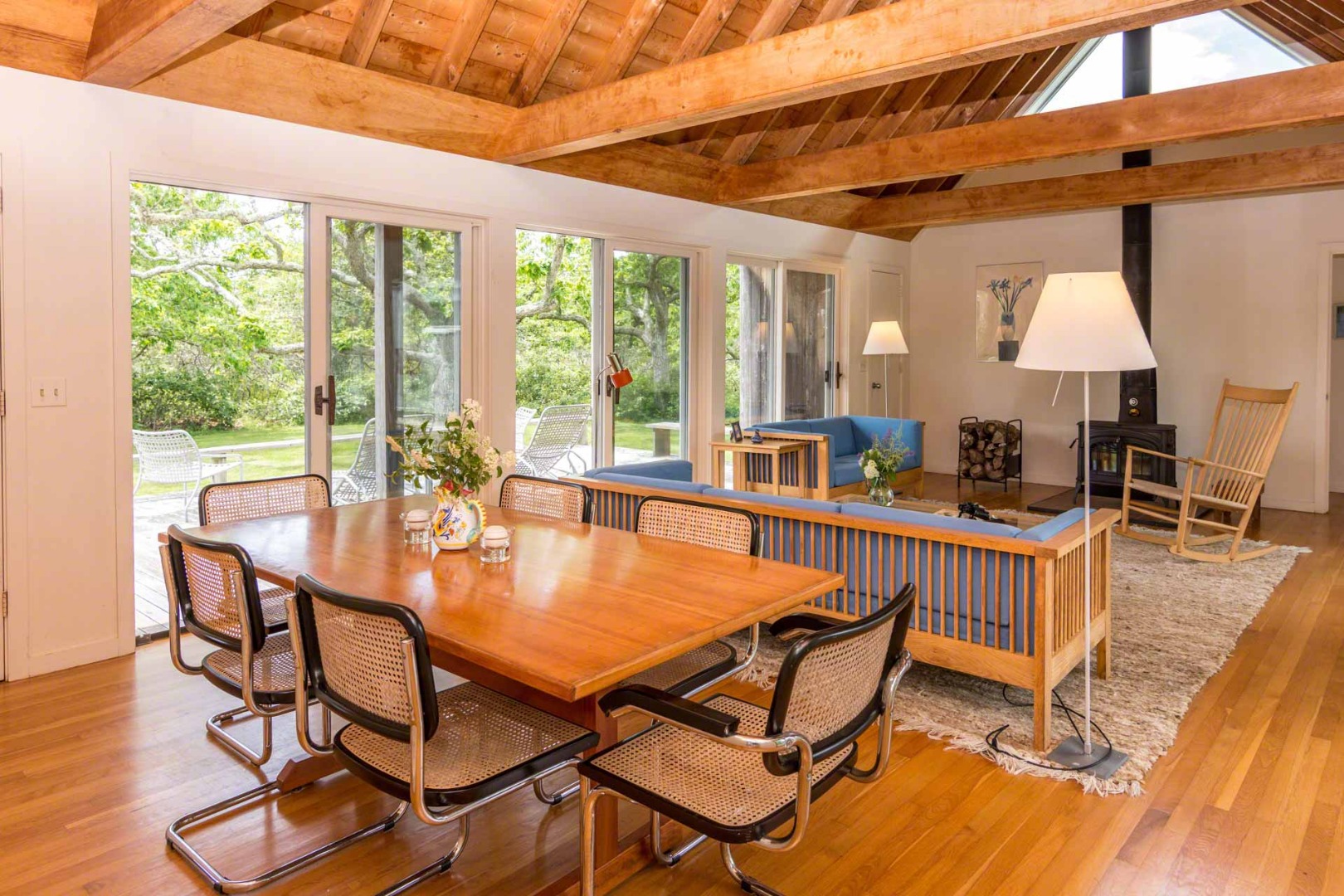 7 Black Point Road Chilmark, MA 02535 - Photo 12 of 44 a dining room with furniture and wooden floor