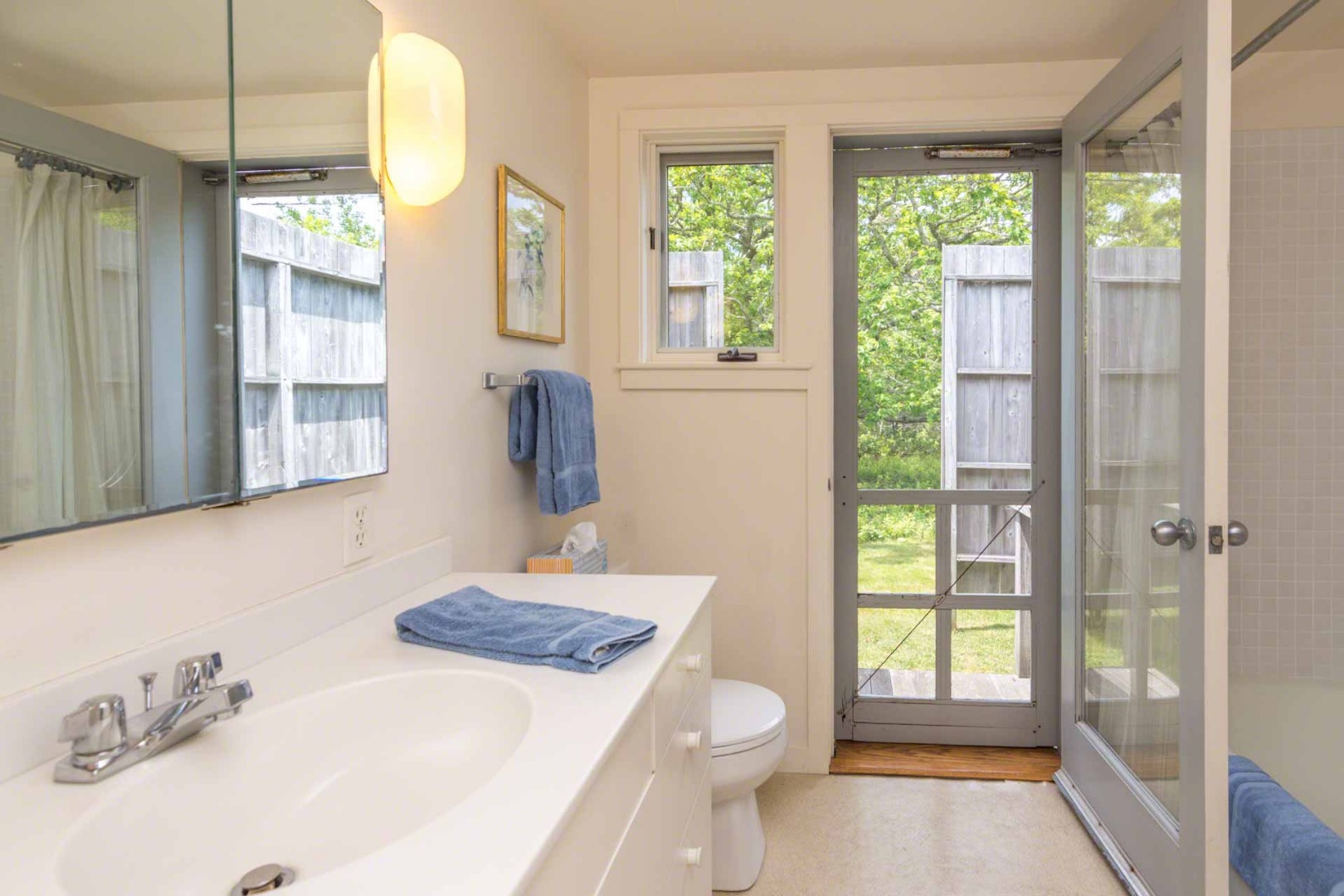 7 Black Point Road Chilmark, MA 02535 - Photo 20 of 44 a bathroom with a sink a toilet and shower