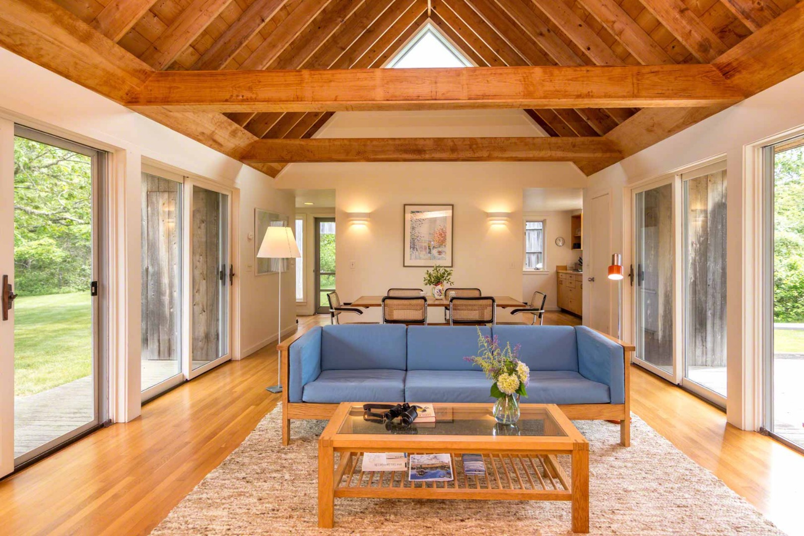 7 Black Point Road Chilmark, MA 02535 - Photo 7 of 44 a living room with furniture and a wooden floor