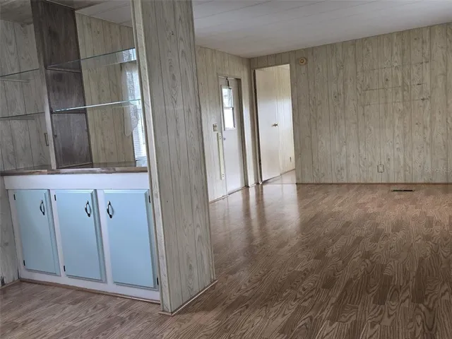 wooden floor in a gallery