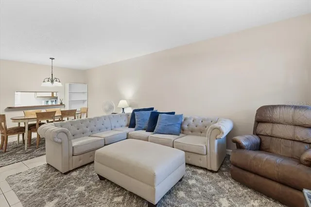 a living room with furniture and a couch